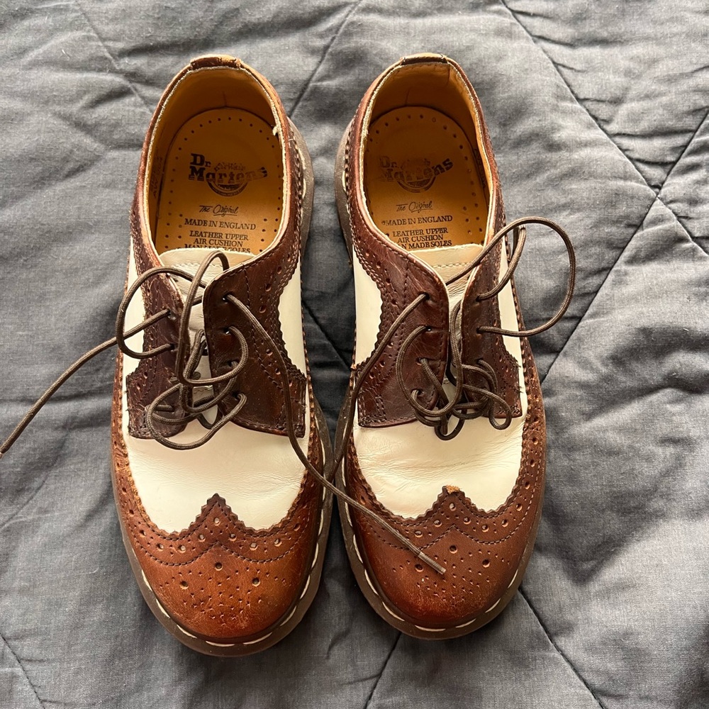 dr martens brown brogues, uk 4, us womens 6,